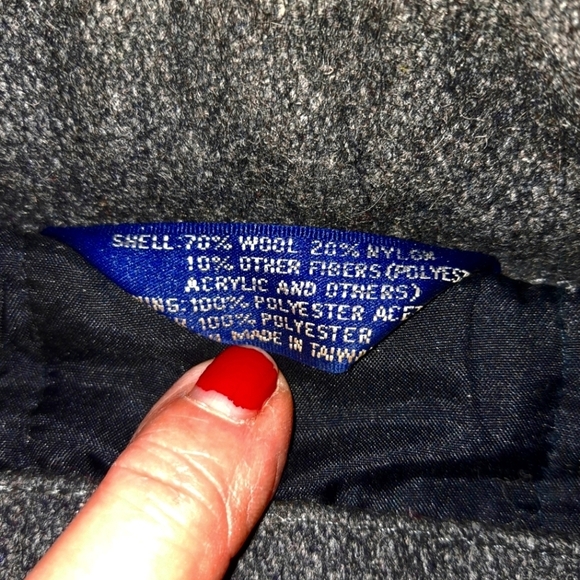 KNIGHTS BRIDGE Dark Grey Wool Full Zip Long Sleeve Coat Size Large - Picture 10 of 14